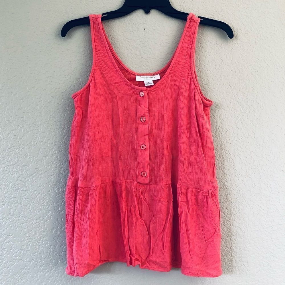 Motherhood Maternity Nursing Coral Pink Blouse Top XS